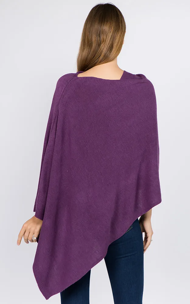 PA8672 Solid Color Basic High Quality Poncho (Color A to L)