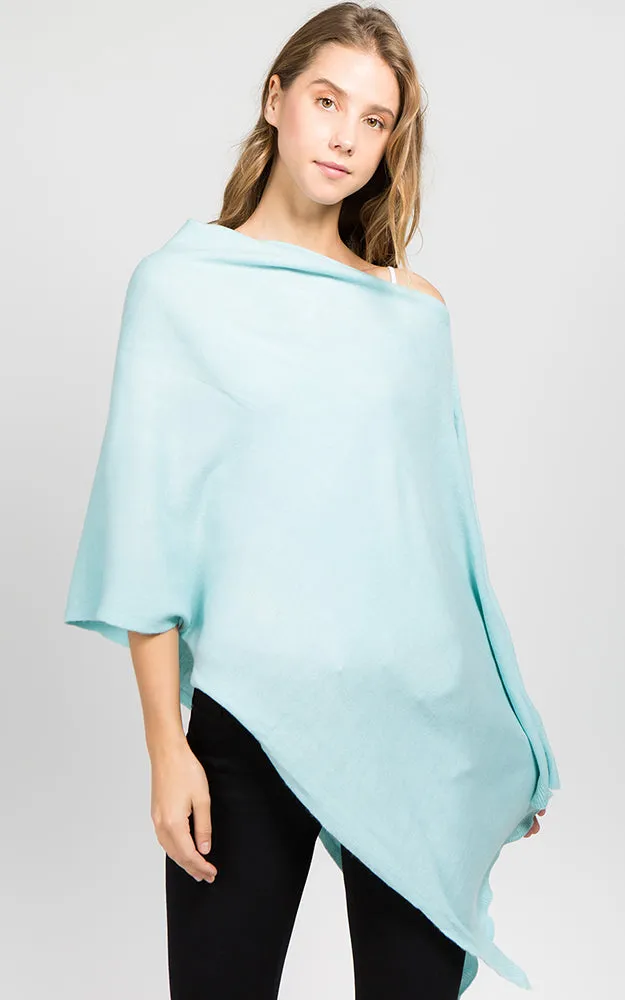 PA8672 Solid Color Basic High Quality Poncho (Color A to L)