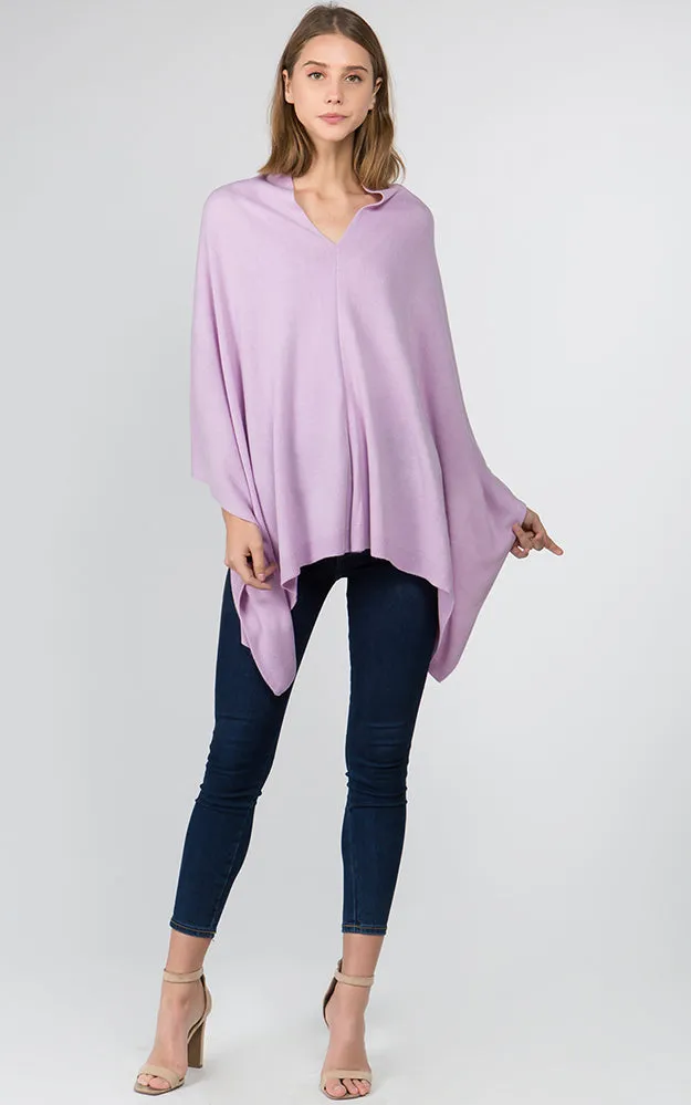 PA8672 Solid Color Basic High Quality Poncho (Color A to L)