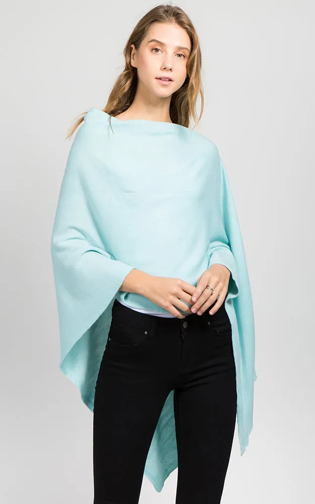 PA8672 Solid Color Basic High Quality Poncho (Color A to L)