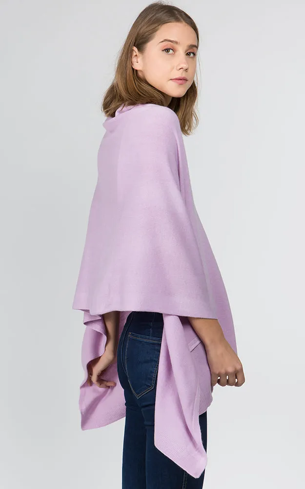 PA8672 Solid Color Basic High Quality Poncho (Color A to L)