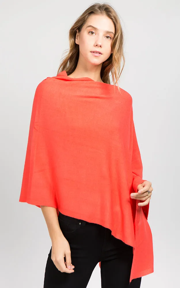 PA8672 Solid Color Basic High Quality Poncho (Color A to L)