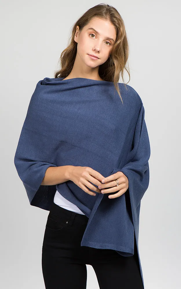 PA8672 Solid Color Basic High Quality Poncho (Color A to L)