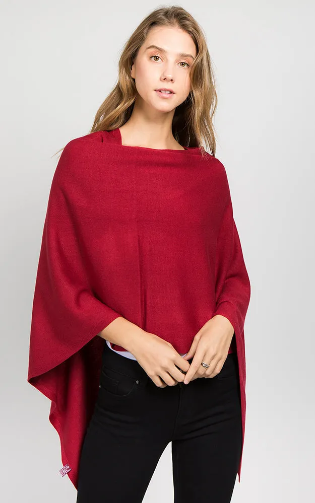 PA8672 Solid Color Basic High Quality Poncho (Color A to L)