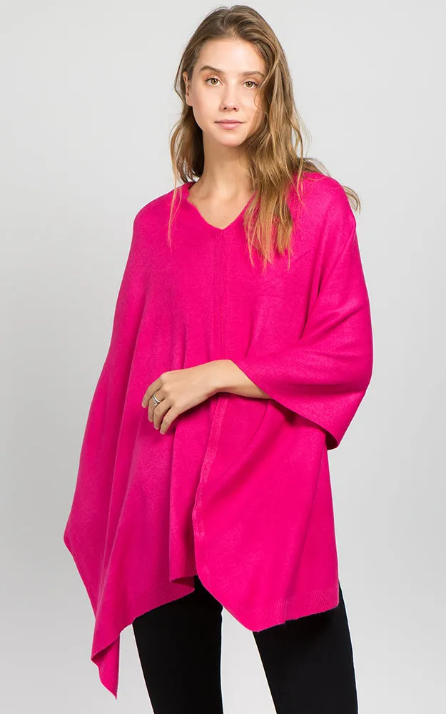 PA8672 Solid Color Basic High Quality Poncho (Color A to L)