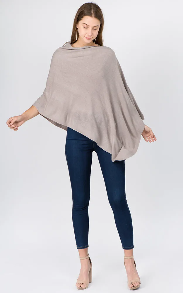 PA8672 Solid Color Basic High Quality Poncho (Color A to L)