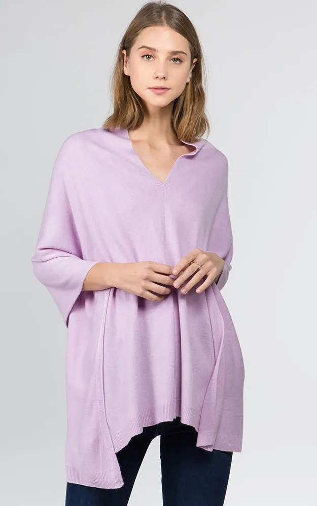 PA8672 Solid Color Basic High Quality Poncho (Color A to L)