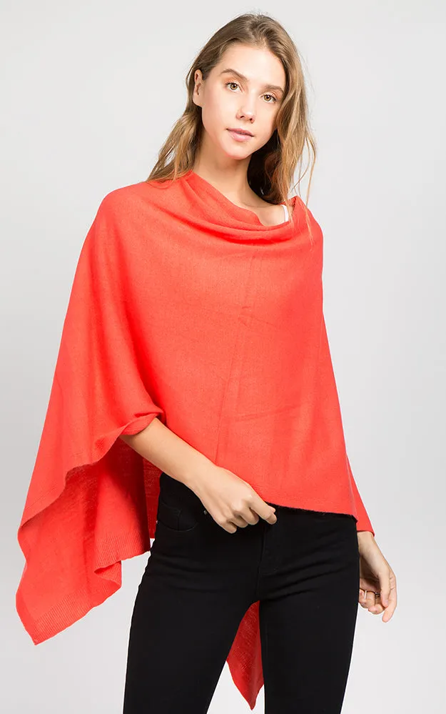 PA8672 Solid Color Basic High Quality Poncho (Color A to L)