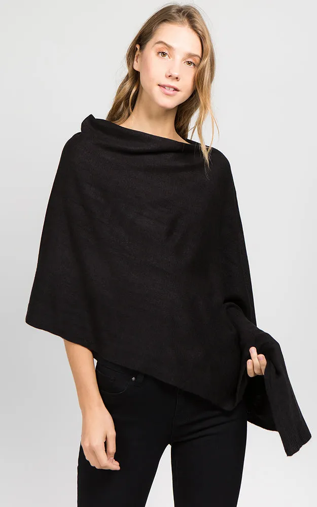 PA8672 Solid Color Basic High Quality Poncho (Color A to L)