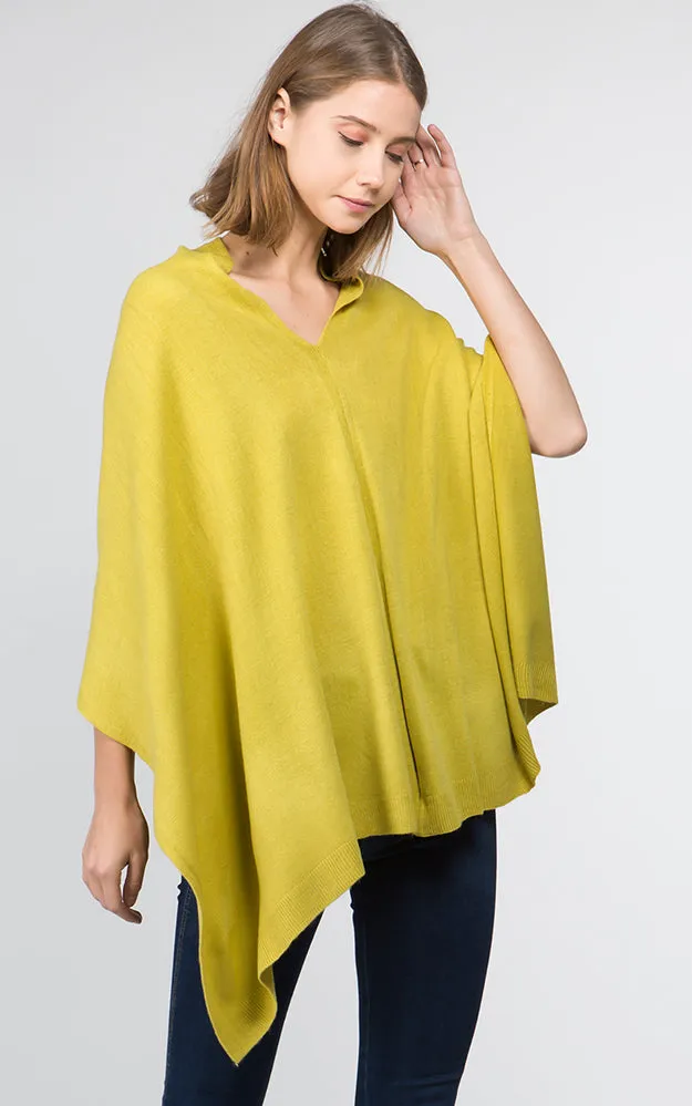 PA8672 Solid Color Basic High Quality Poncho (Color A to L)
