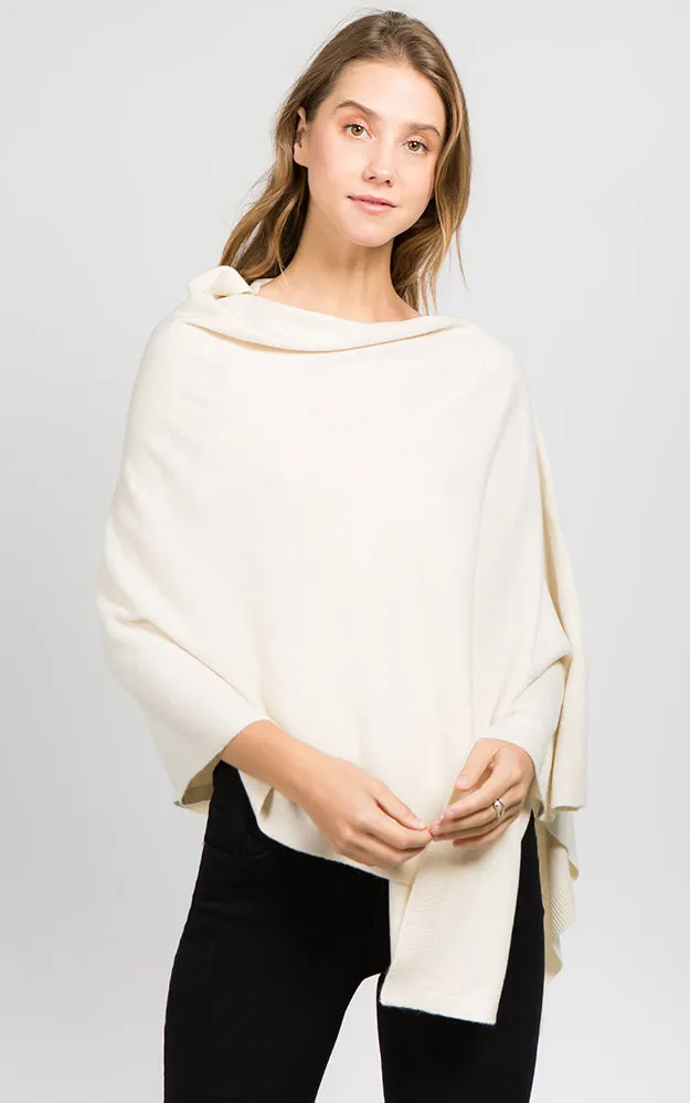 PA8672 Solid Color Basic High Quality Poncho (Color A to L)