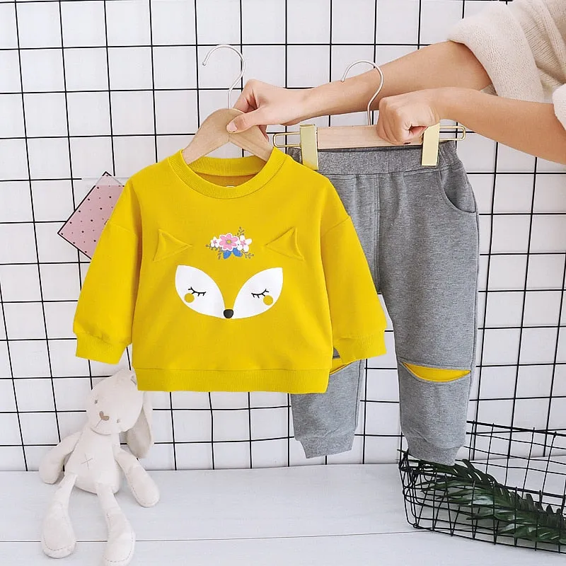 Plaid Letter Print Letter Print Design Sweater Suit For Kids