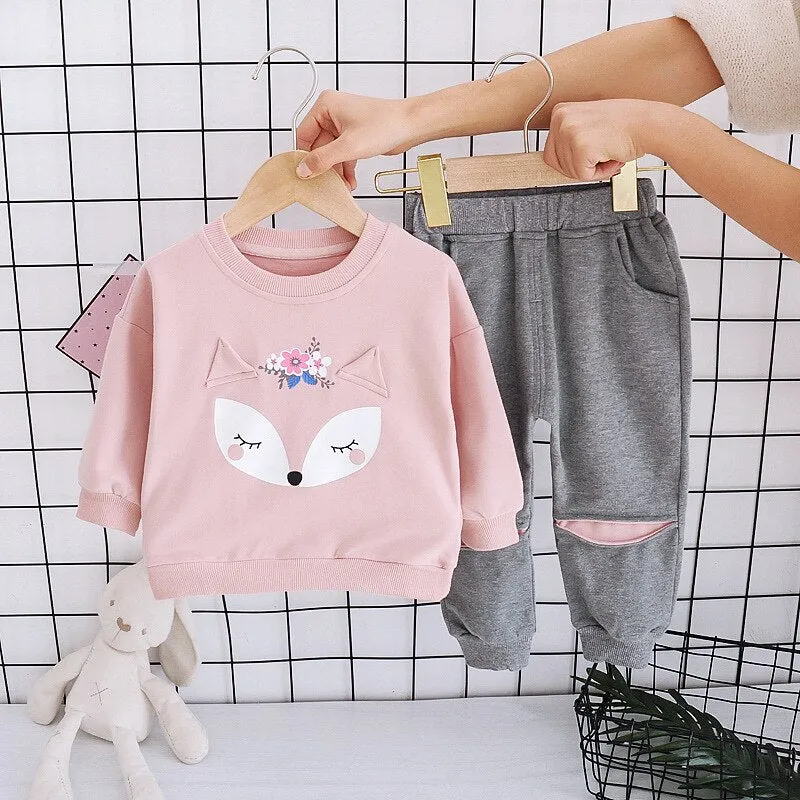 Plaid Letter Print Letter Print Design Sweater Suit For Kids