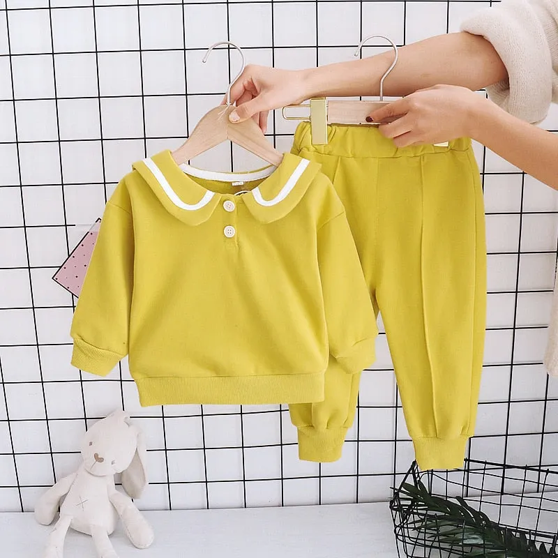 Plaid Letter Print Letter Print Design Sweater Suit For Kids