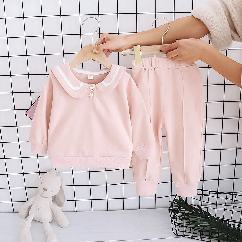 Plaid Letter Print Letter Print Design Sweater Suit For Kids