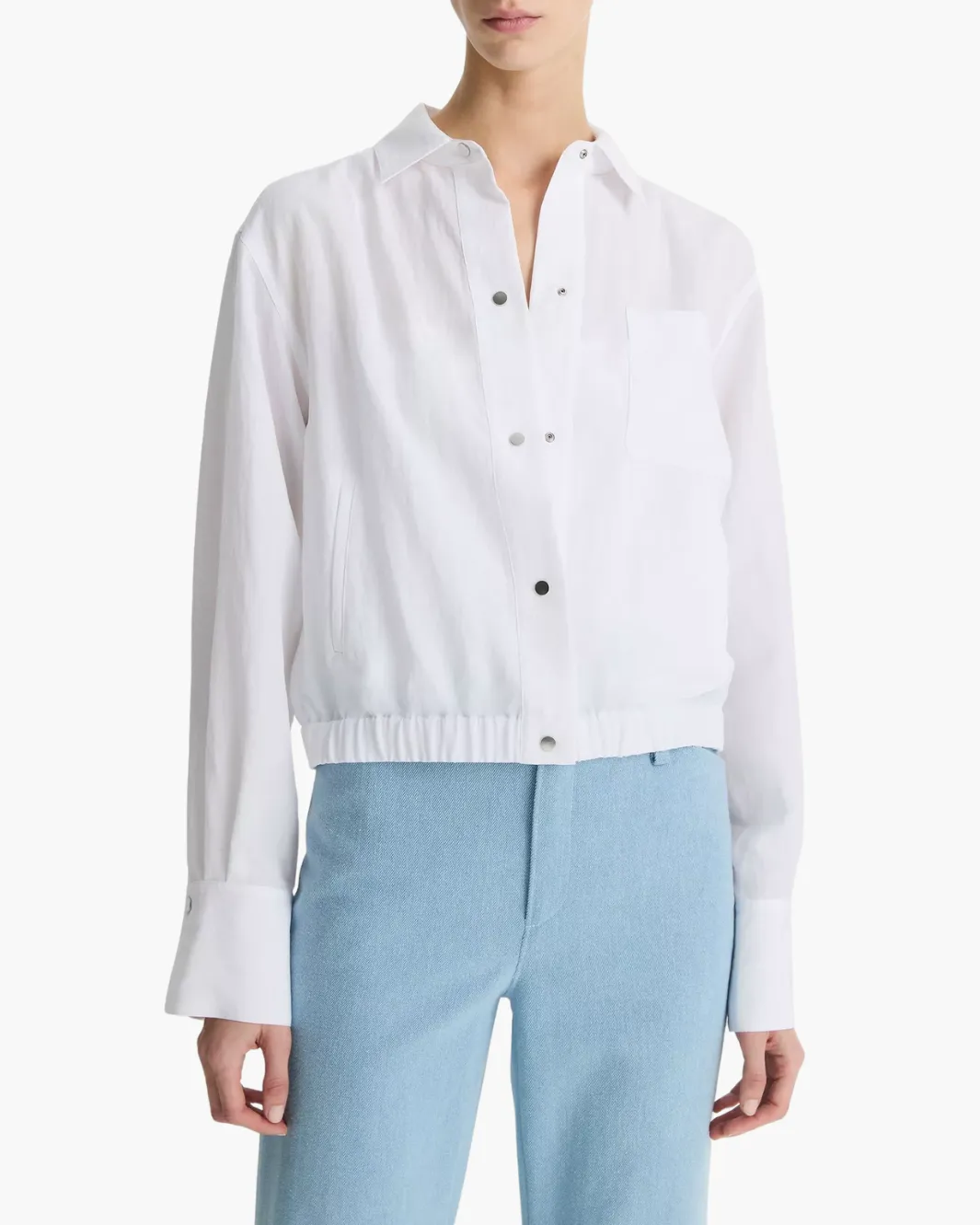 SUMMER SHIRT JACKET IN OPTIC WHITE