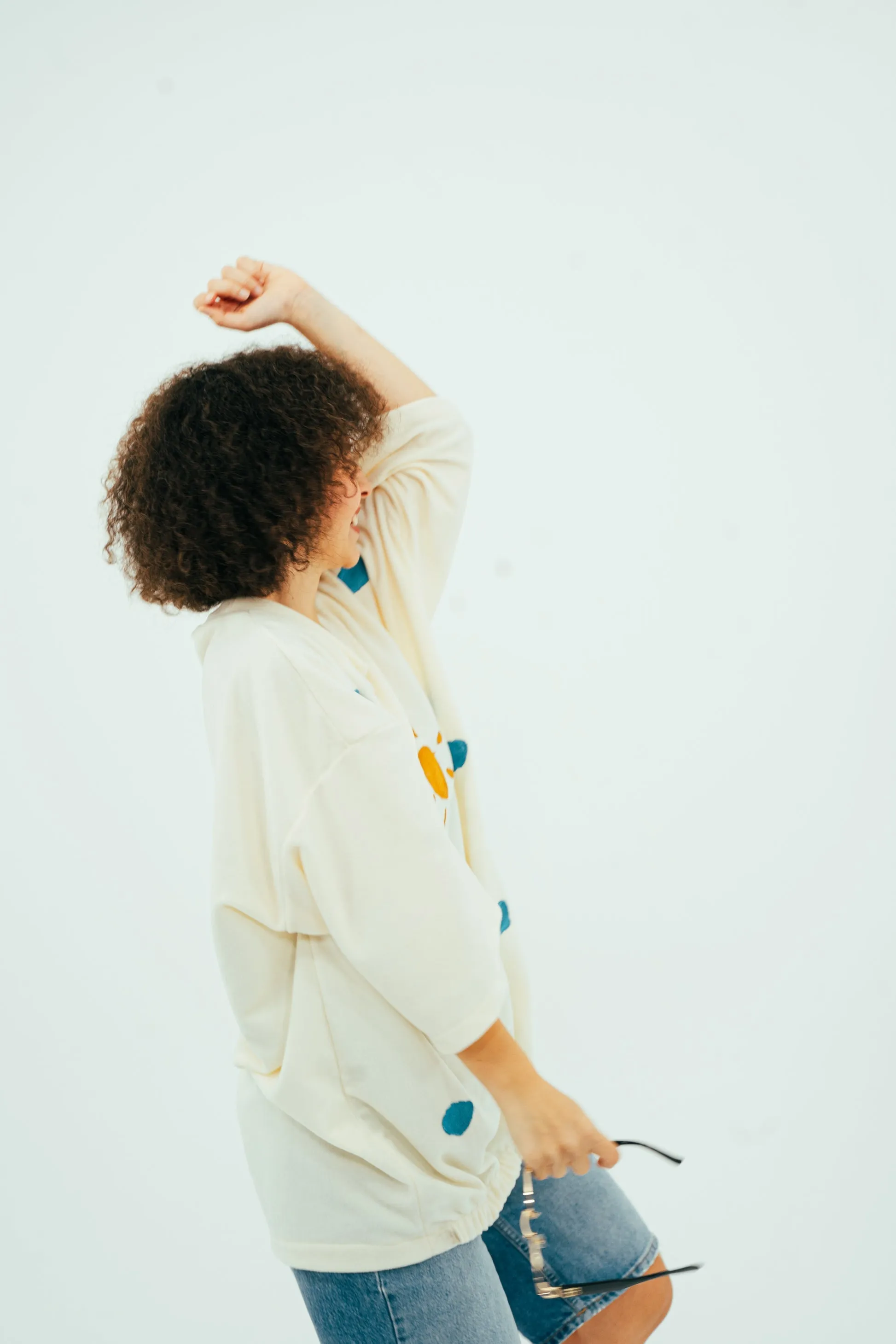 Sun and Clouds Polar Fleece Poncho Sweatshirt