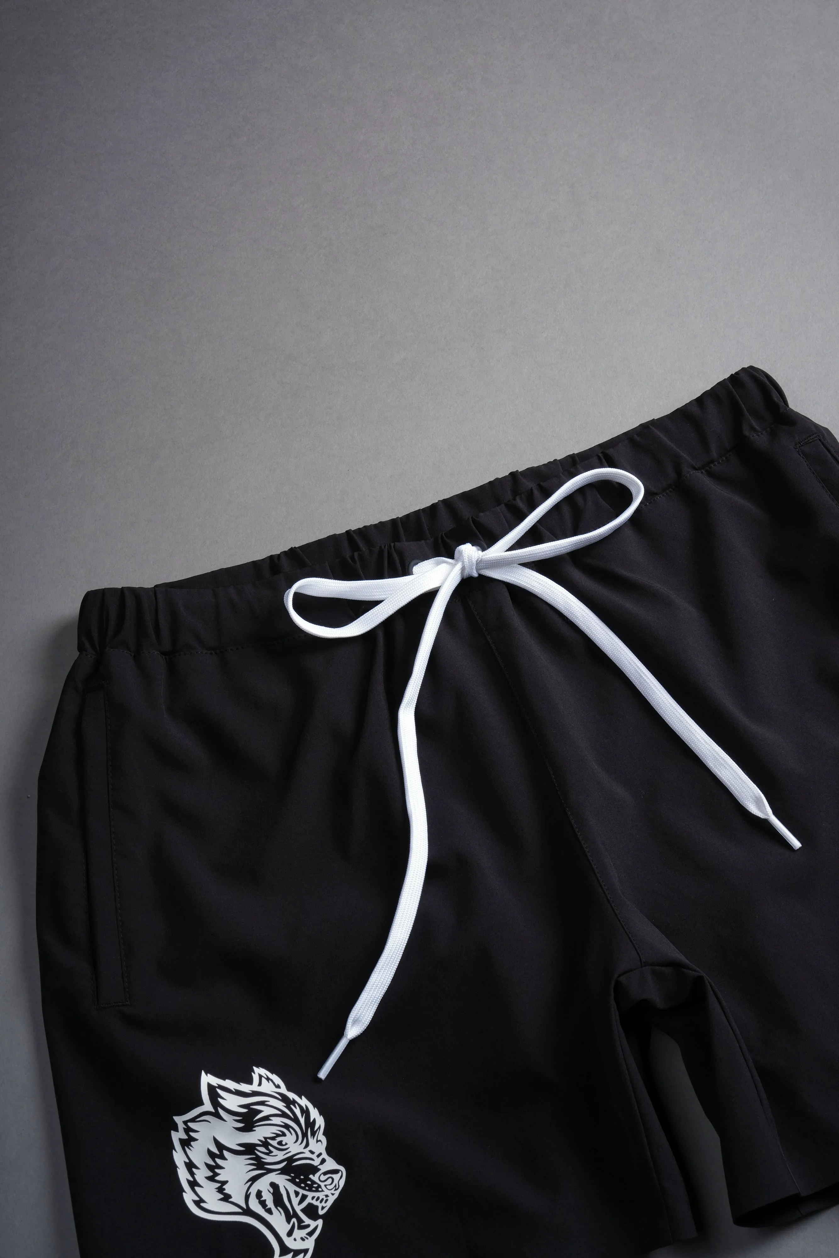 Wolves Represent Compression Shorts in Black