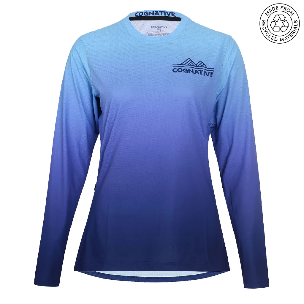Women's Blue Fade Ion Technical Shirt (Long Sleeve)