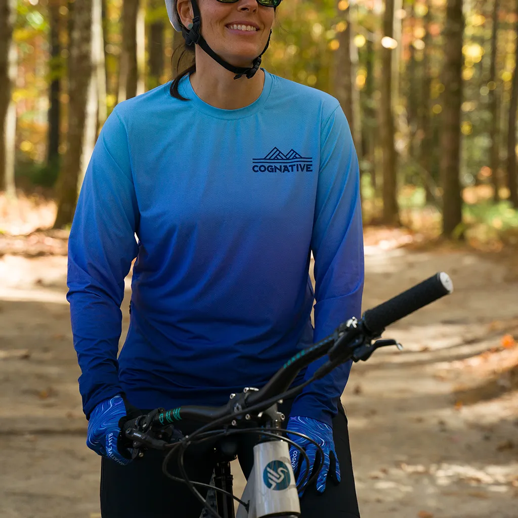 Women's Blue Fade Ion Technical Shirt (Long Sleeve)